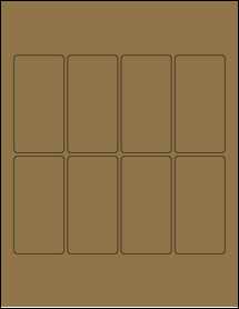 Sheet of 1.8" x 3.5" Brown Kraft labels