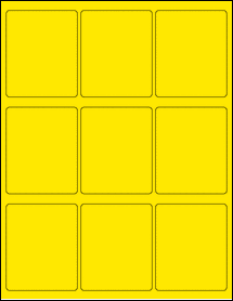 Sheet of 2.625" x 3.1875" True Yellow labels