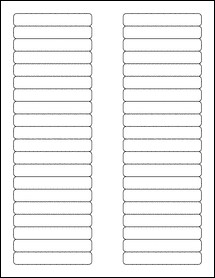 Sheet of 3.125" x 0.5"  labels