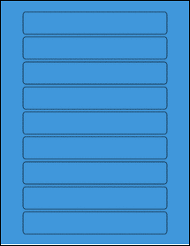 Sheet of 6.5" x 1" True Blue labels