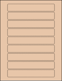 Sheet of 6.5" x 1" Light Tan labels