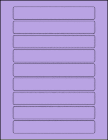 Sheet of 6.5" x 1" True Purple labels
