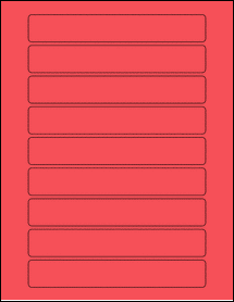 Sheet of 6.5" x 1" True Red labels