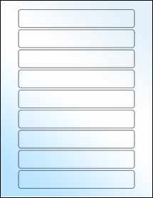 Sheet of 6.5" x 1" White Gloss Laser labels