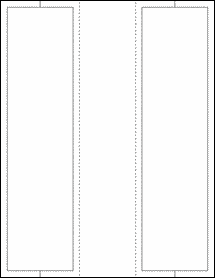 Sheet of 2.625" x 10.5" - Backslit White Matte Non-Yellowing labels