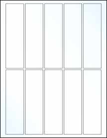 Sheet of 1.43" x 5.18" Clear Gloss Laser labels