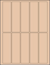 Sheet of 1.43" x 5.18" Light Tan labels