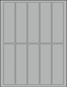 Sheet of 1.43" x 5.18" True Gray labels