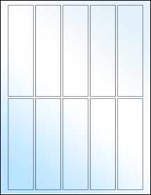 Sheet of 1.43" x 5.18" White Gloss Inkjet labels