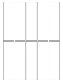 Sheet of 1.43" x 5.18" Standard White Matte labels