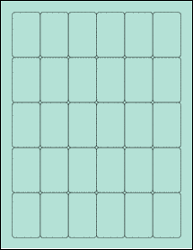 Sheet of 1.2465" x 1.9965" Pastel Green labels