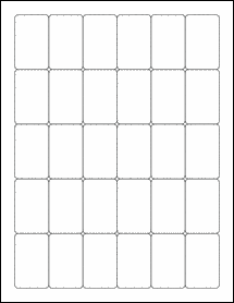 Sheet of 1.2465" x 1.9965" Aggressive White Matte labels