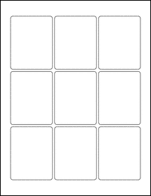 Sheet of 2.375" x 3"  labels