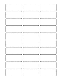 Sheet of 2.25" x 1"  labels