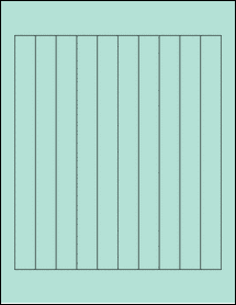 Sheet of 0.75" x 8.5" Pastel Green labels