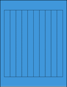 Sheet of 0.75" x 8.5" True Blue labels