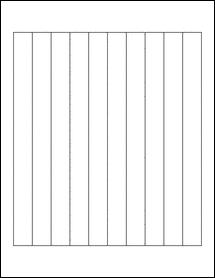 Sheet of 0.75" x 8.5" Standard White Matte labels
