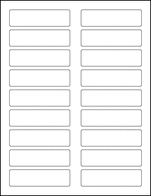 Sheet of 3.4375" x 0.9375"  labels