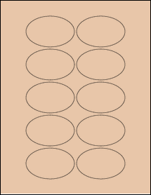 Sheet of 2.75" x 1.75" Light Tan labels