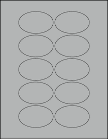 Sheet of 2.75" x 1.75" True Gray labels