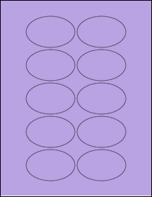 Sheet of 2.75" x 1.75" True Purple labels