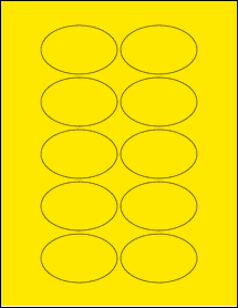 Sheet of 2.75" x 1.75" True Yellow labels