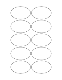 Sheet of 2.75" x 1.75" Weatherproof Gloss Inkjet labels