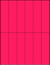 Sheet of 1.4" x 5.5" Fluorescent Pink labels