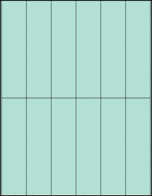 Sheet of 1.4" x 5.5" Pastel Green labels