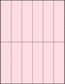 Sheet of 1.4" x 5.5" Pastel Pink labels