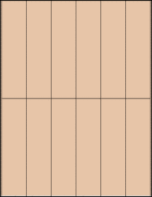 Sheet of 1.4" x 5.5" Light Tan labels