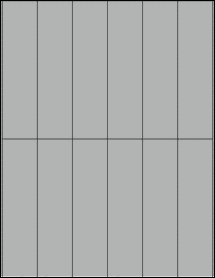 Sheet of 1.4" x 5.5" True Gray labels