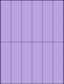 Sheet of 1.4" x 5.5" True Purple labels