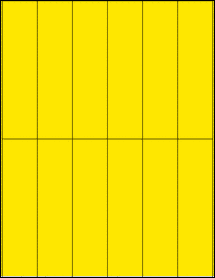 Sheet of 1.4" x 5.5" True Yellow labels