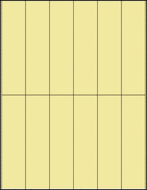 Sheet of 1.4" x 5.5" Pastel Yellow labels