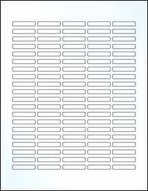 Sheet of 1.325" x 0.25" Clear Gloss Laser labels