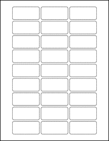Sheet of 2.125" x 1"  labels