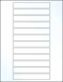Sheet of 5" x 0.75" Clear Gloss Laser labels