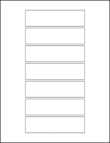 Sheet of 4.625" x 1.25"  labels