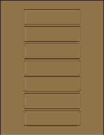 Sheet of 4.625" x 1.25" Brown Kraft labels