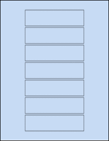 Sheet of 4.625" x 1.25" Pastel Blue labels
