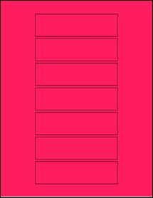 Sheet of 4.625" x 1.25" Fluorescent Pink labels