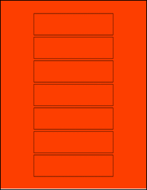 Sheet of 4.625" x 1.25" Fluorescent Red labels
