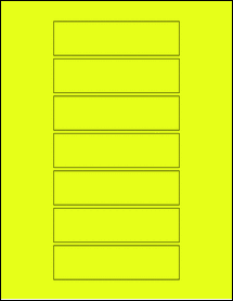 Sheet of 4.625" x 1.25" Fluorescent Yellow labels