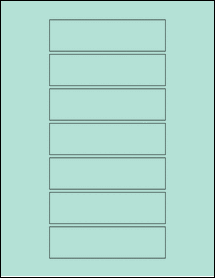 Sheet of 4.625" x 1.25" Pastel Green labels