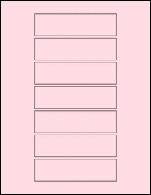 Sheet of 4.625" x 1.25" Pastel Pink labels