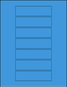 Sheet of 4.625" x 1.25" True Blue labels