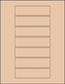 Sheet of 4.625" x 1.25" Light Tan labels