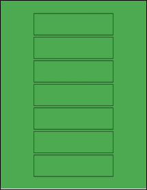 Sheet of 4.625" x 1.25" True Green labels