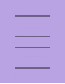 Sheet of 4.625" x 1.25" True Purple labels